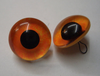 Bussardaugen, Paar, orange hintermalt mit schwarzer Pupille