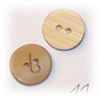 Holzknopf - Durchmesser 2 cm