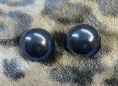Sicherheitsaugen anthrazit hintermalt m. schwarzer Pupille - Augen aus Kunststoff, 1 Paar - 30 mm