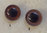 Glasaugen aus Lauscha, an Öse, braun hintermalt und hinterbrannt - 18 mm, Farbe 2